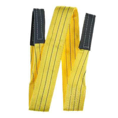 Hot sale  5:1 6:1 and 7:1 2 Ton,3ton,5ton,10ton double ply Polyester webbing sling  for heavy duty lifting